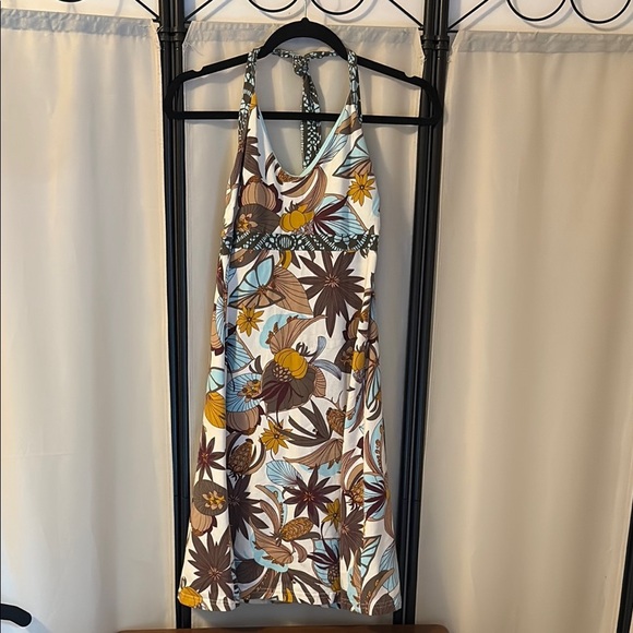 Patagonia Gold and Brown Halter Backless Sundress - Picture 1 of 5